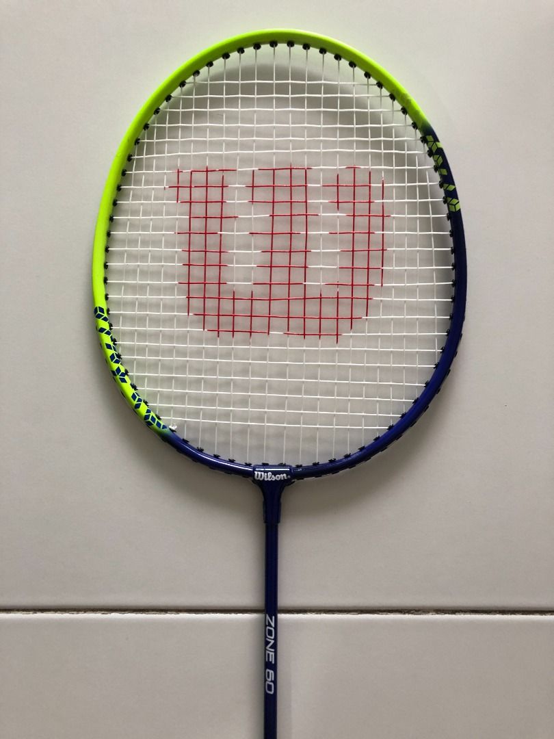 Wilson Zone 60 badminton racket, Sports Equipment, Sports & Games ...