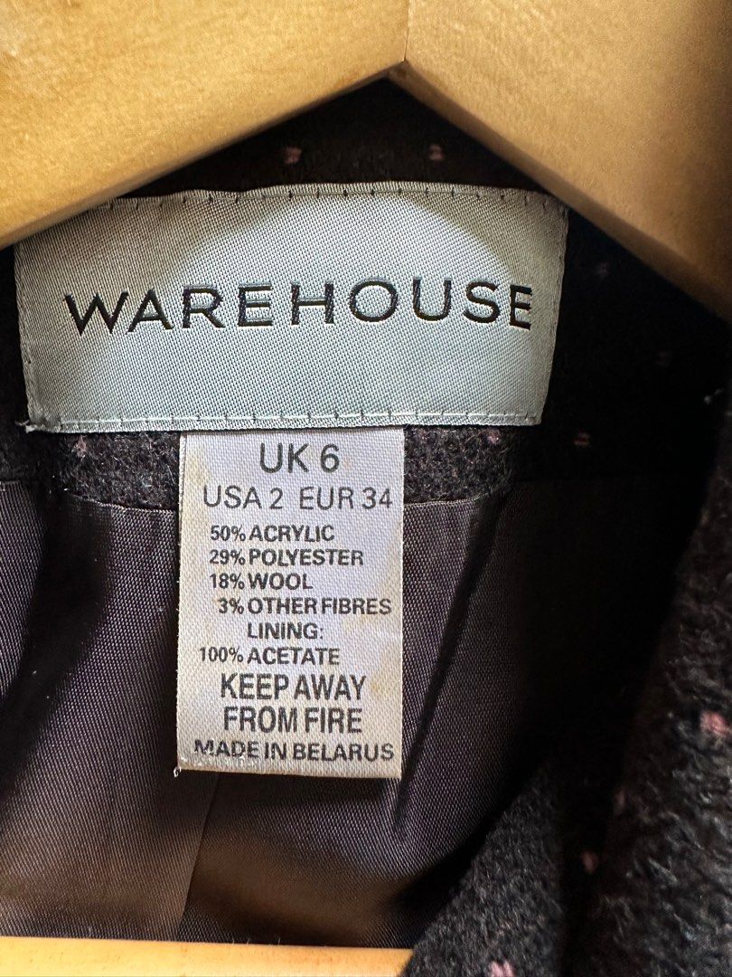 Warehouse cheap wool coat