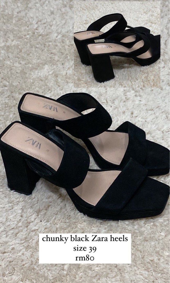 Zara chunky heels outlet