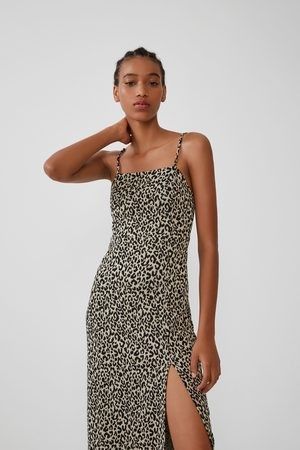 knee length dresses for ladies ZARA. White textured midi dress. TM – Hibuy market main image 0