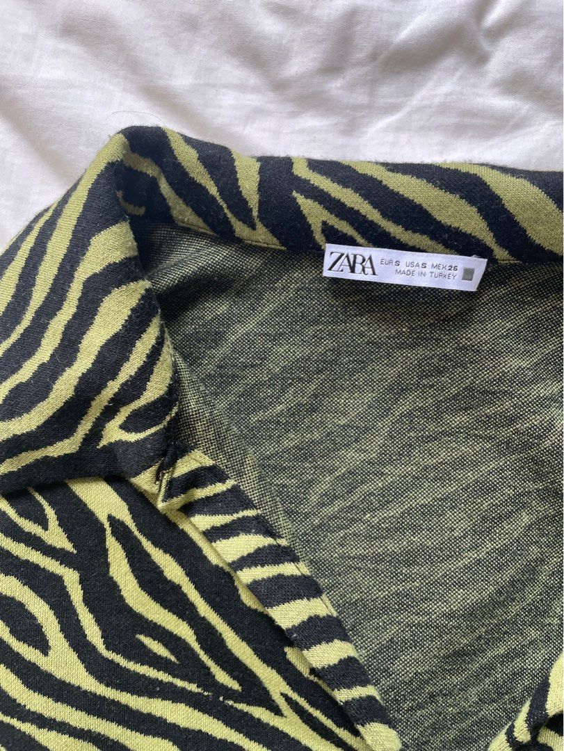 ZARA ZEBRA TOP, Women's Fashion, Tops, Longsleeves on Carousell