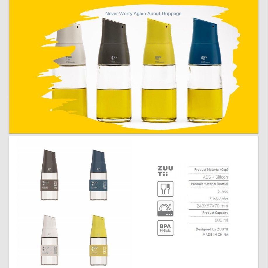 Zuutii Oil Dispenser 500ml Deep Blue ZTOC5638