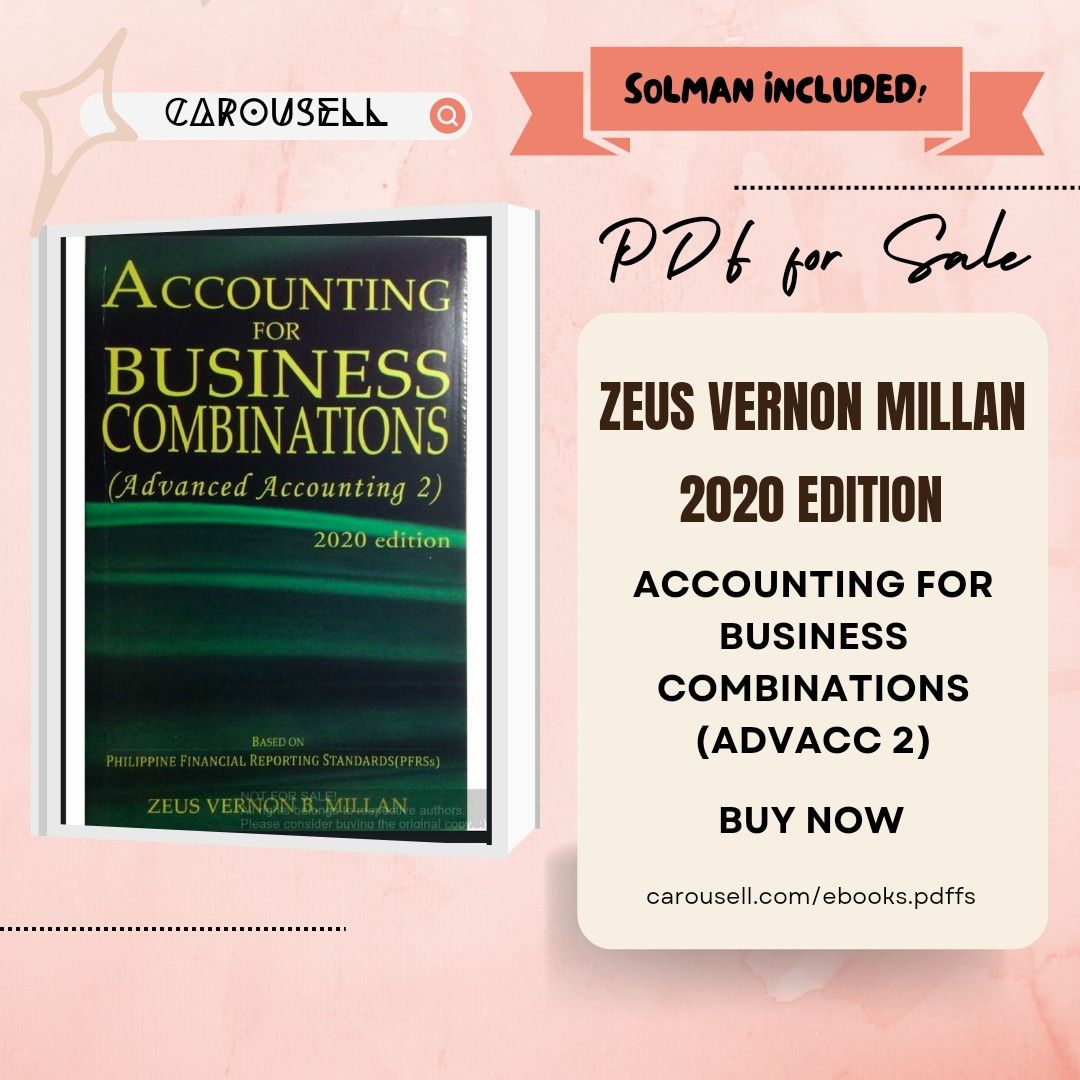 2020 Accounting for Business Combinations Zeus Millan, Hobbies & Toys