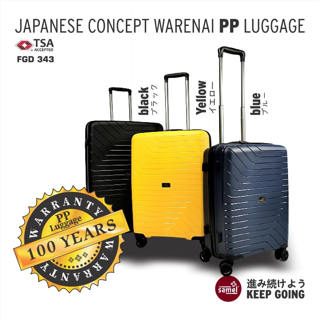 28'' UNBREAKABLE LUGGAGE JAPANESE CONCEPT WARENAI PP (SAMEL FGD 343), Hobbies & Toys, Travel