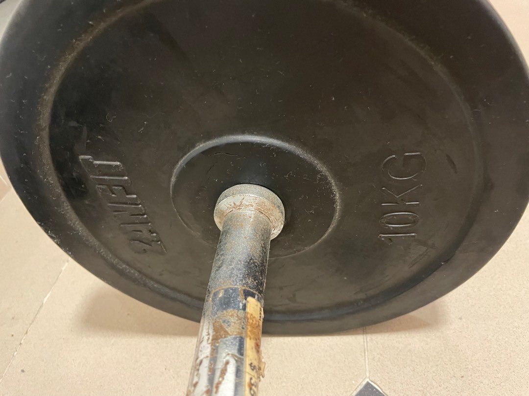 2 x 10kg rubber weights, Sports Equipment, Exercise & Fitness, Weights