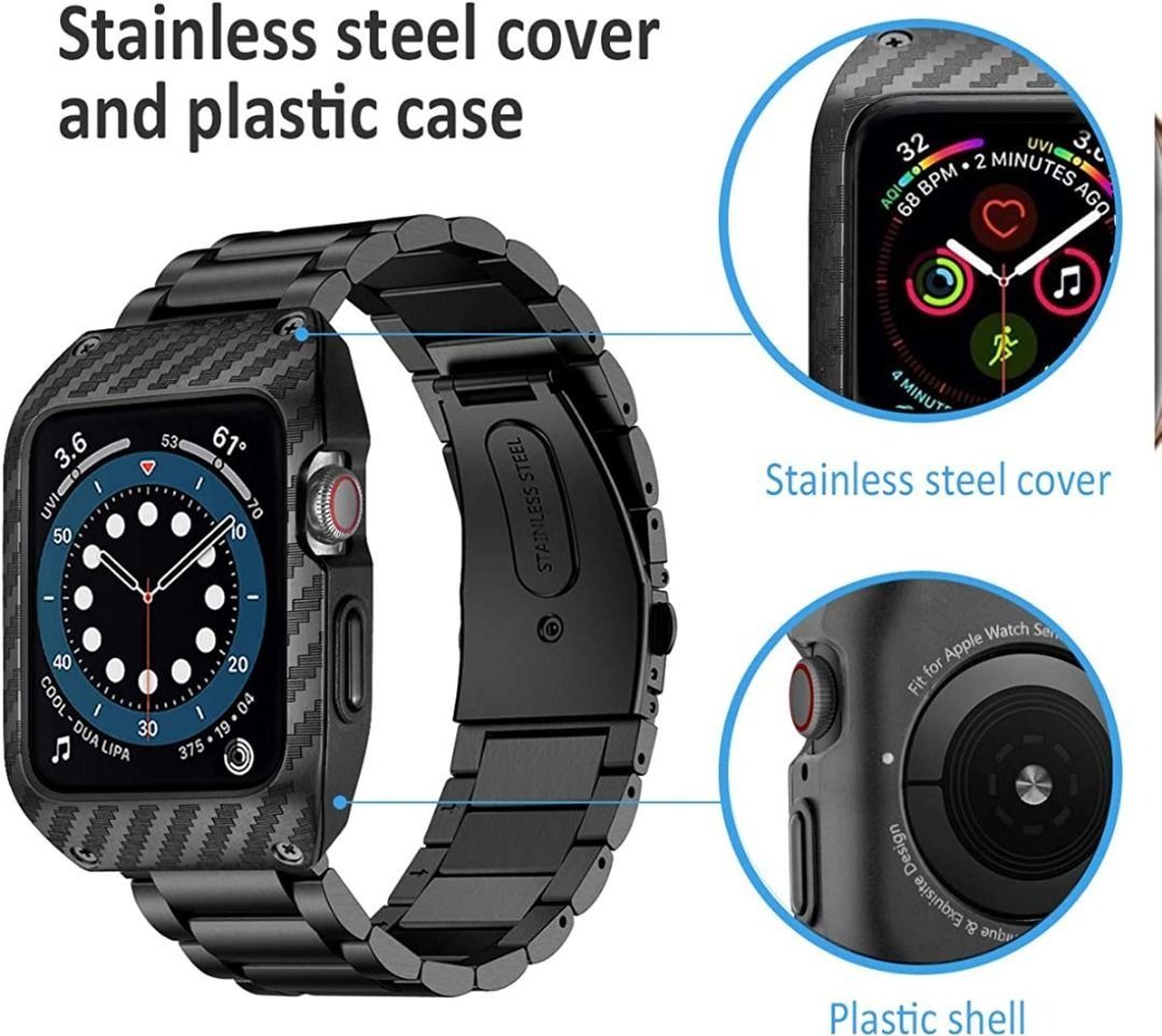 3144 EloBeth Protective Case with Band for Apple Watch Mobile Phones Gadgets Wearables Smart Watches on Carousell