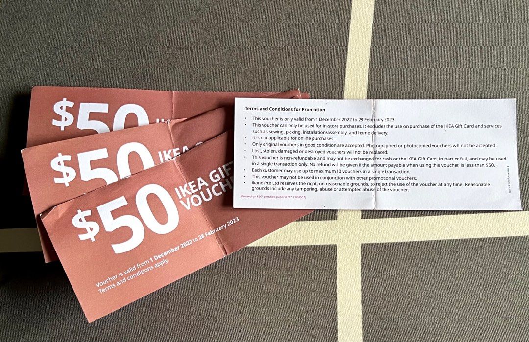 50 Ikea Voucher x 2 Vouchers Available, Tickets & Vouchers, Vouchers