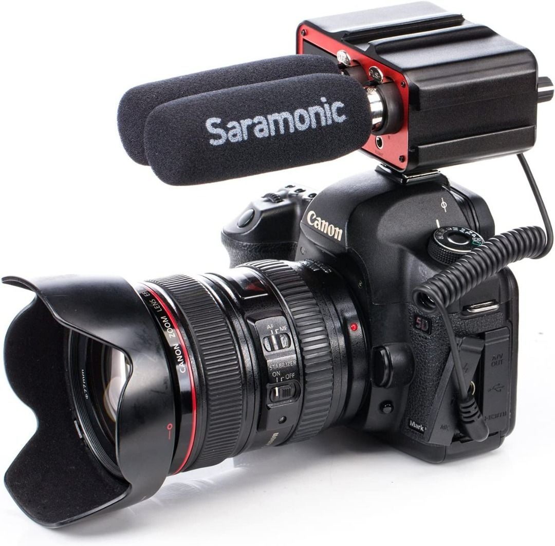 653) DSLR Preamp, Audio Mixer, Saramonic PAX1 2Channel Microphone
