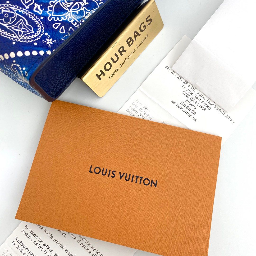 Louis Vuitton Pochette Voyage mm Monogram Bandana Bleached Blue New