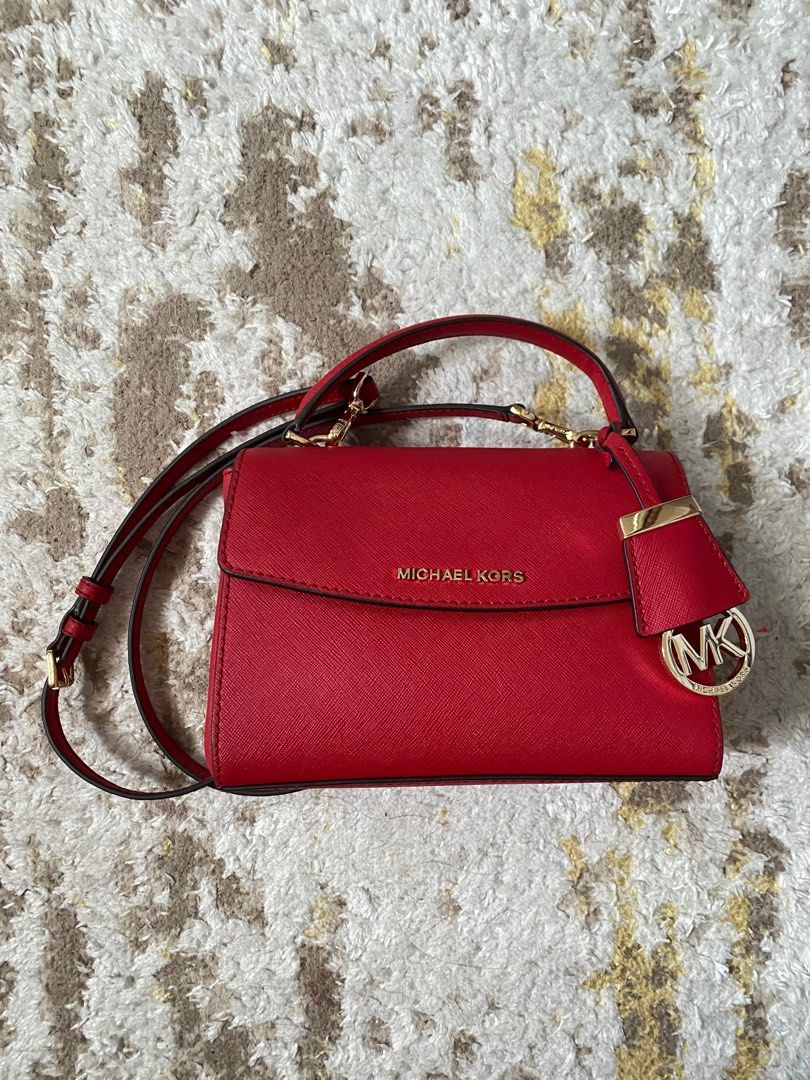 Authentic Michael Kors Ava Extra Small Saffiano Leather Crossbody Women  Hangbag*