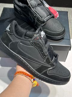 Air Jordan 1 Low OG SP DM7866-001 Shoes Travis Scott x Air Jordan 1 Low OG “Black Phantom” Men's and Women's size