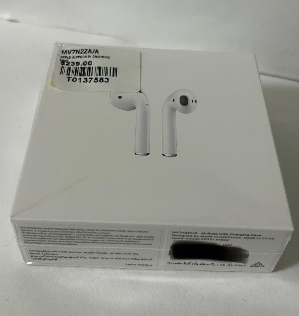 Apple Airpods w Charging Case Gen 2 MV7N2ZA A Audio Earphones
