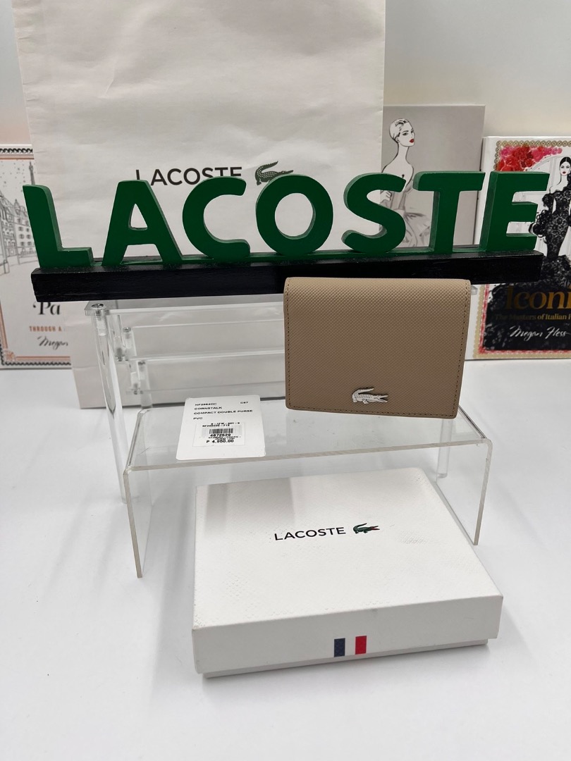 Authentic Lacoste Small Wallet With Tag, Dustbag, Box and Paperbag