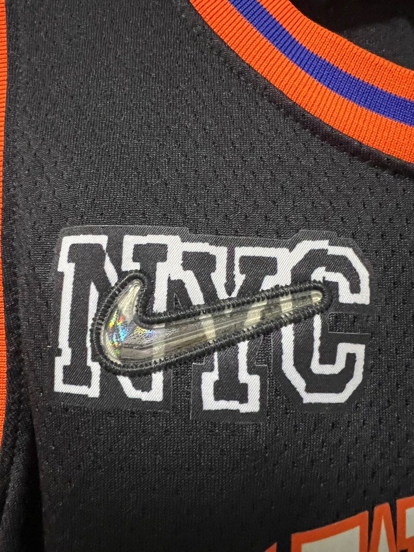 Knicks Nike RJ Barrett White Diamond Authentic Jersey