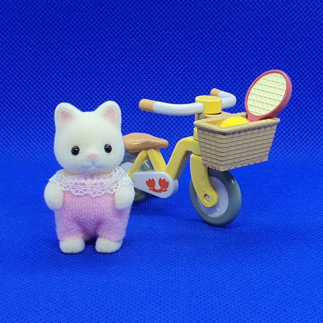 Baby Silk Cat with Bicycle Sylvanian Families