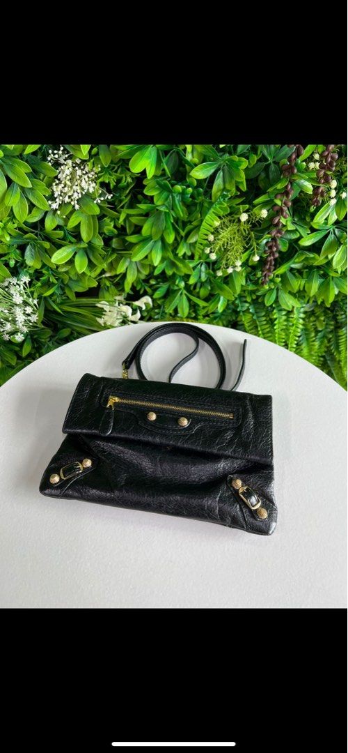 balenciaga envelope clutch with strap