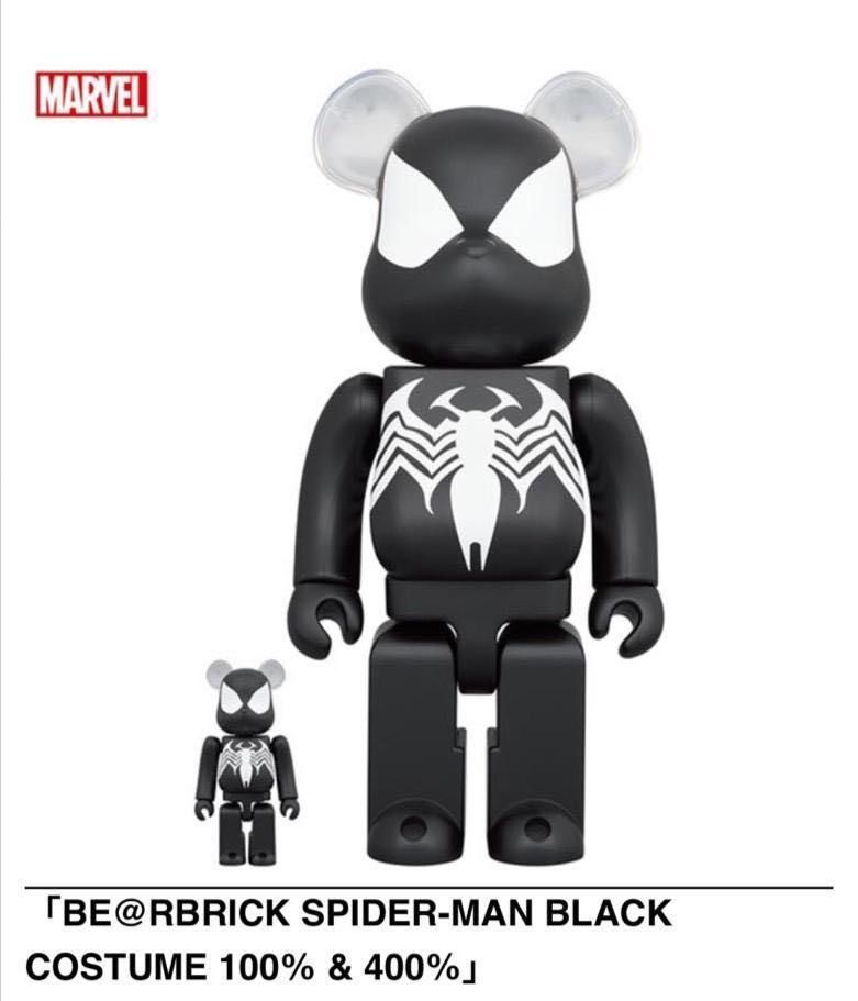 Bearbrick 400+100% spiderman black, 興趣及遊戲, 玩具& 遊戲類