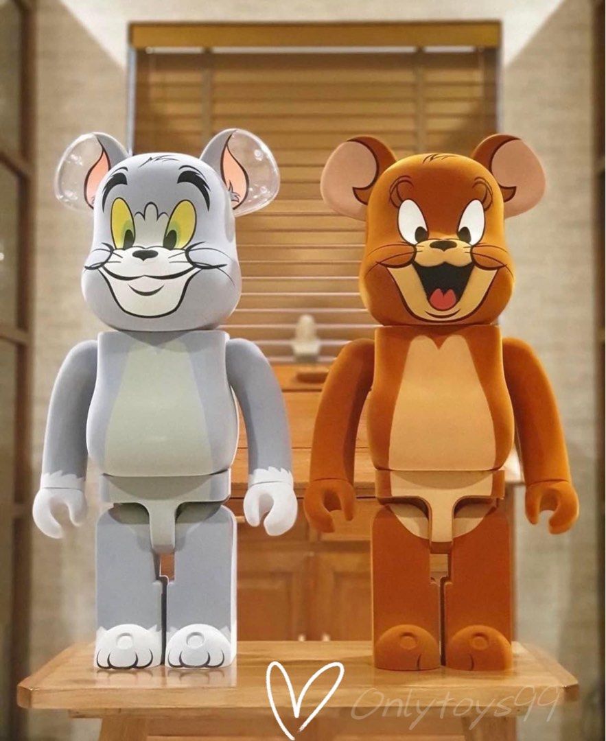 Bearbrick Tom and Jerry Flocky ver 1000%, Hobbies & Toys, Toys
