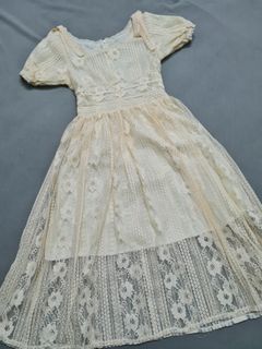 Beige Lace Dress