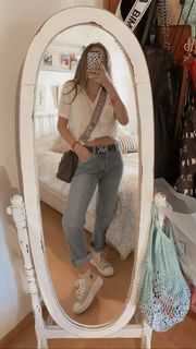 Bimba Y Lola Leather Large Crossbody Bag Black Original