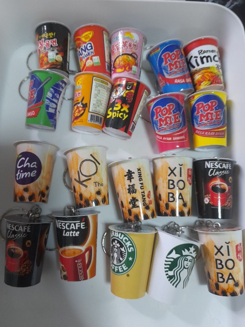Boba Bubble Tea Popmie Cup Noodles Nescafe Samyang Starbucks Kimchi Maggi  Koi Keychain Snacks Charms Cute For Party Xmas Gift, Hobbies & Toys,  Stationery & Craft, Other Stationery & Craft On Carousell