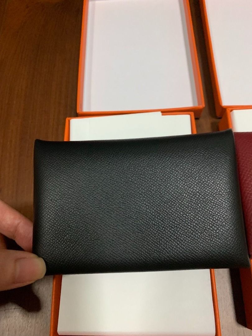 HERMES Veau Butler Calvi Verso Card Holder/ Wallet *New - Timeless Luxuries