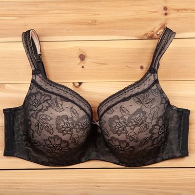 Cacique Black Lightly Lined Full Coverage Bra - 40G