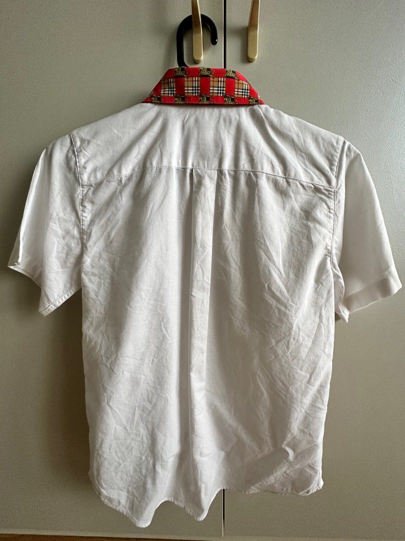 Burberry shirt kids silver top