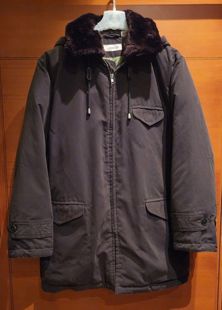 Calvin klein peached down clearance parka