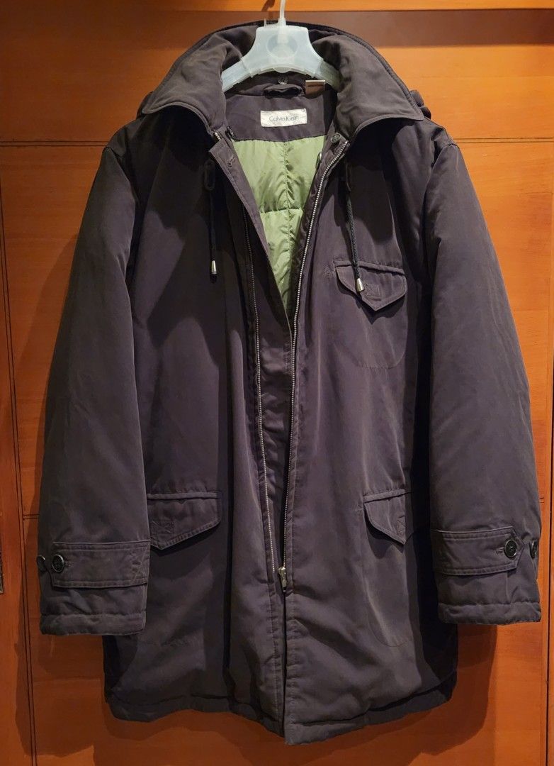 Calvin klein peached down clearance parka