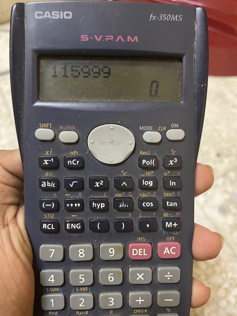 Casio scientific calculator fx 350ms Free 2pc battery