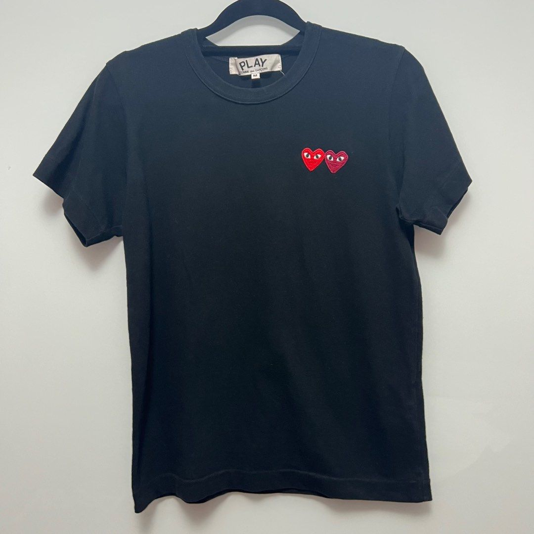Cdg double heart cheap