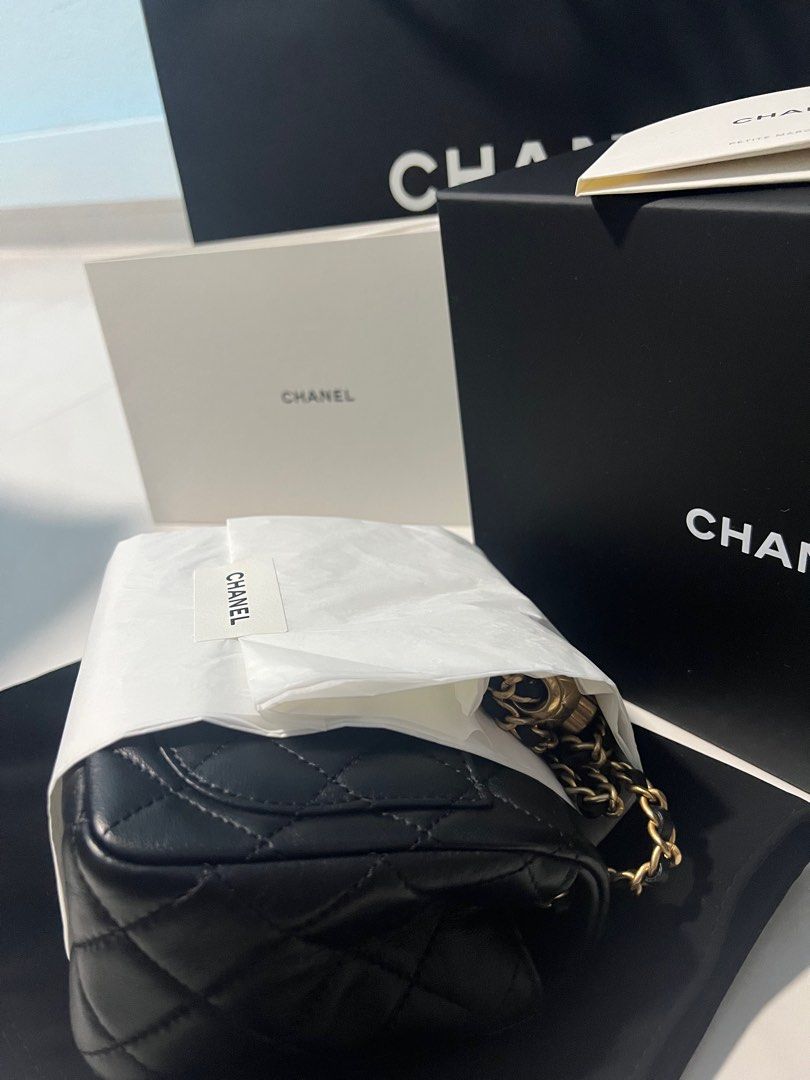 Chanel Classic Flap Mini Black with Pearl Crush