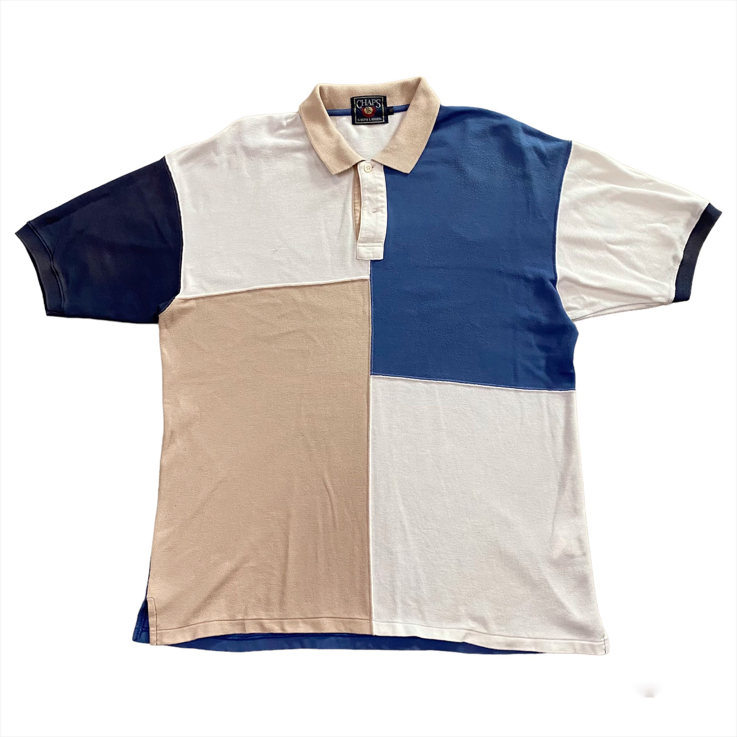 Chaps Ralph Lauren Polo Colour Block Men s Fashion Tops Sets Tshirts Polo Shirts on Carousell