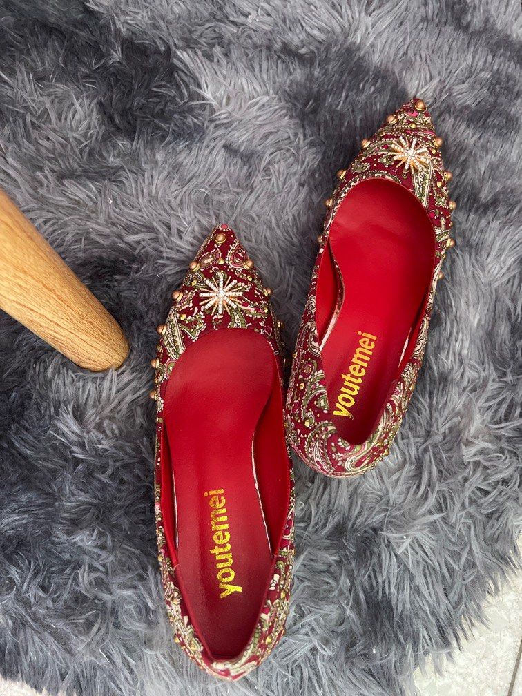 Red rhinestone shoes hotsell