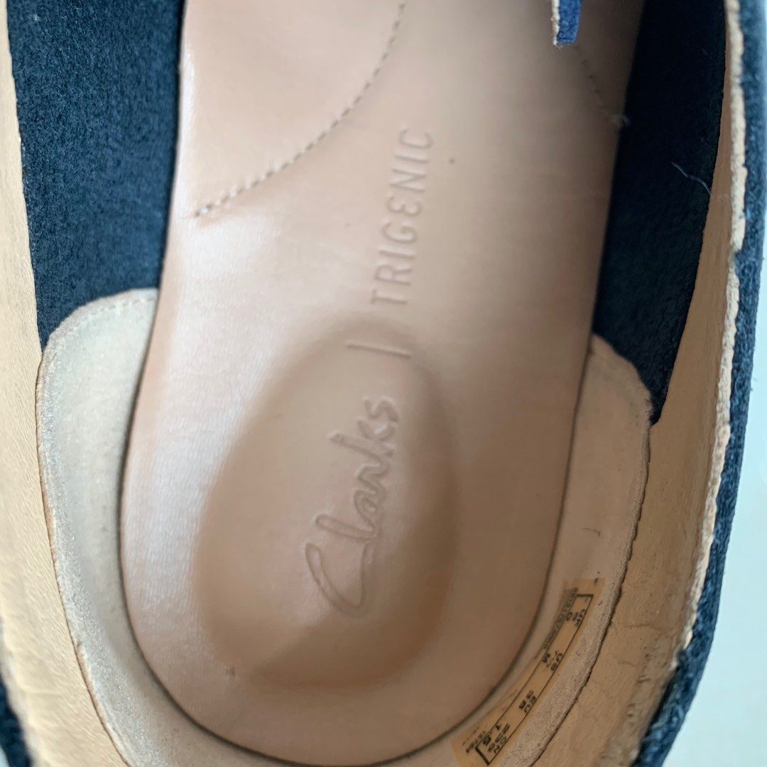 Uk5 38 Clarks leather shoes tri caitlin navy