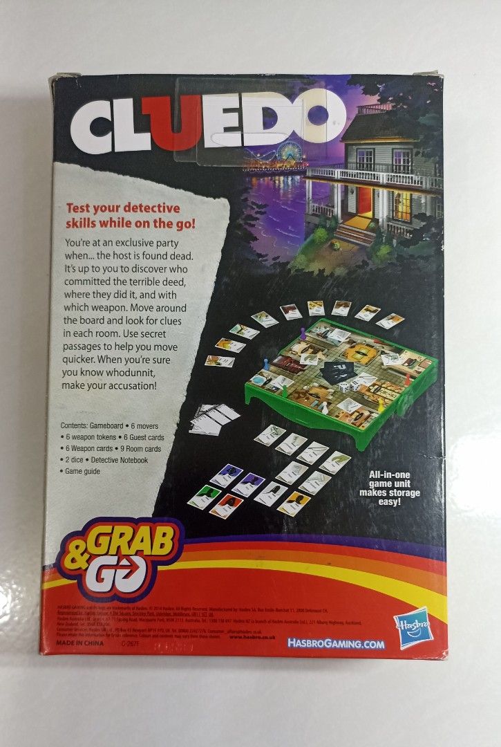 Cluedo Grab&Go Board Game, Hobbies & Toys, Toys & Games On Carousell