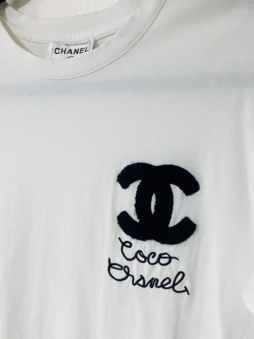 ⚜️Coco Chanel White Shirt, Luxury, Apparel on Carousell