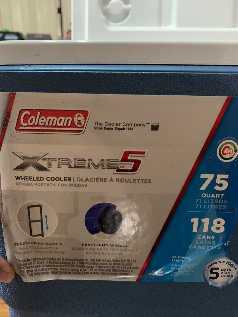 Coleman xtreme 75 quart wheeled cooler deals