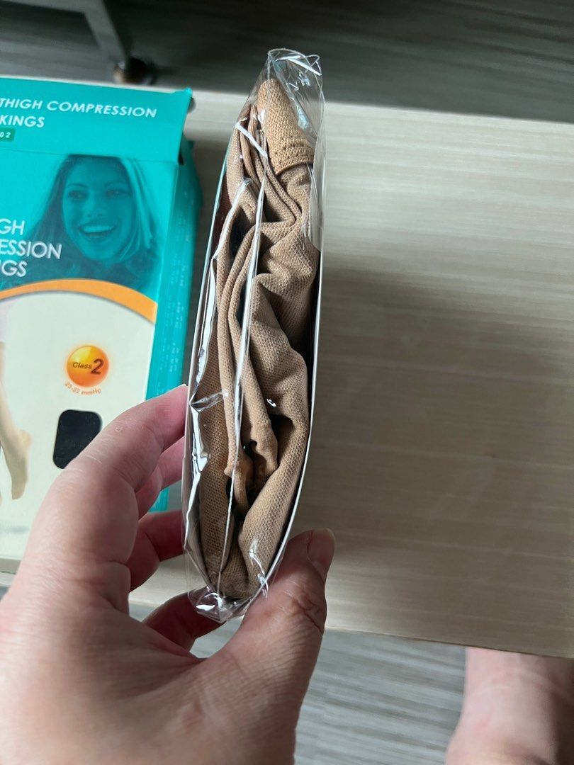 Compression socks (Category: Foot Care) located in Singapore. Submitted by buzytmum (Listing ID 1201108978, Image 3). Description: Bought the wrong size. This is size II . Brand new. Bought from shoppe for $58 .