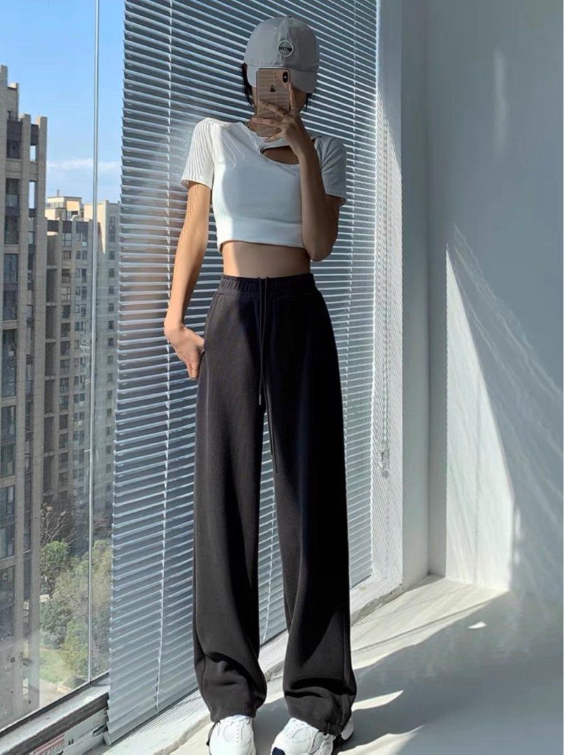 Dark Grey Sweat Pants Hot Swag Girl Summer، Women's Fashion، Bottoms، Other Bottoms on Carousell