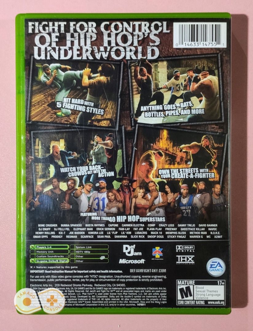 Def Jam Fight for NY [OG XBOX / Original XBOX Game] [NTSC / ENGLISH