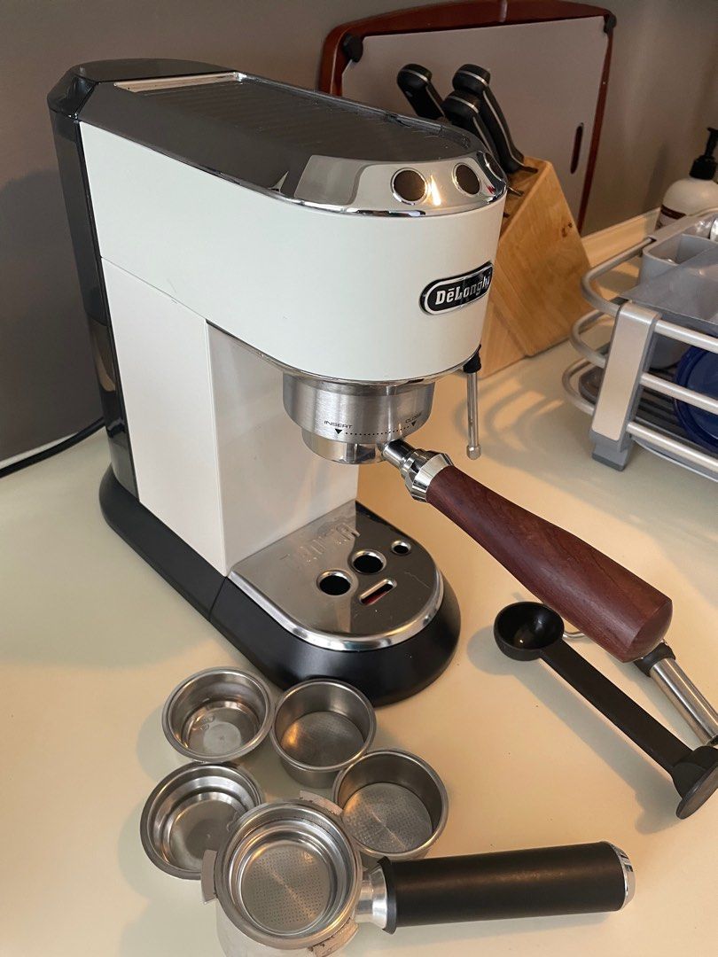 Delonghi dedica coffee machine with extra parts, TV & Home Appliances