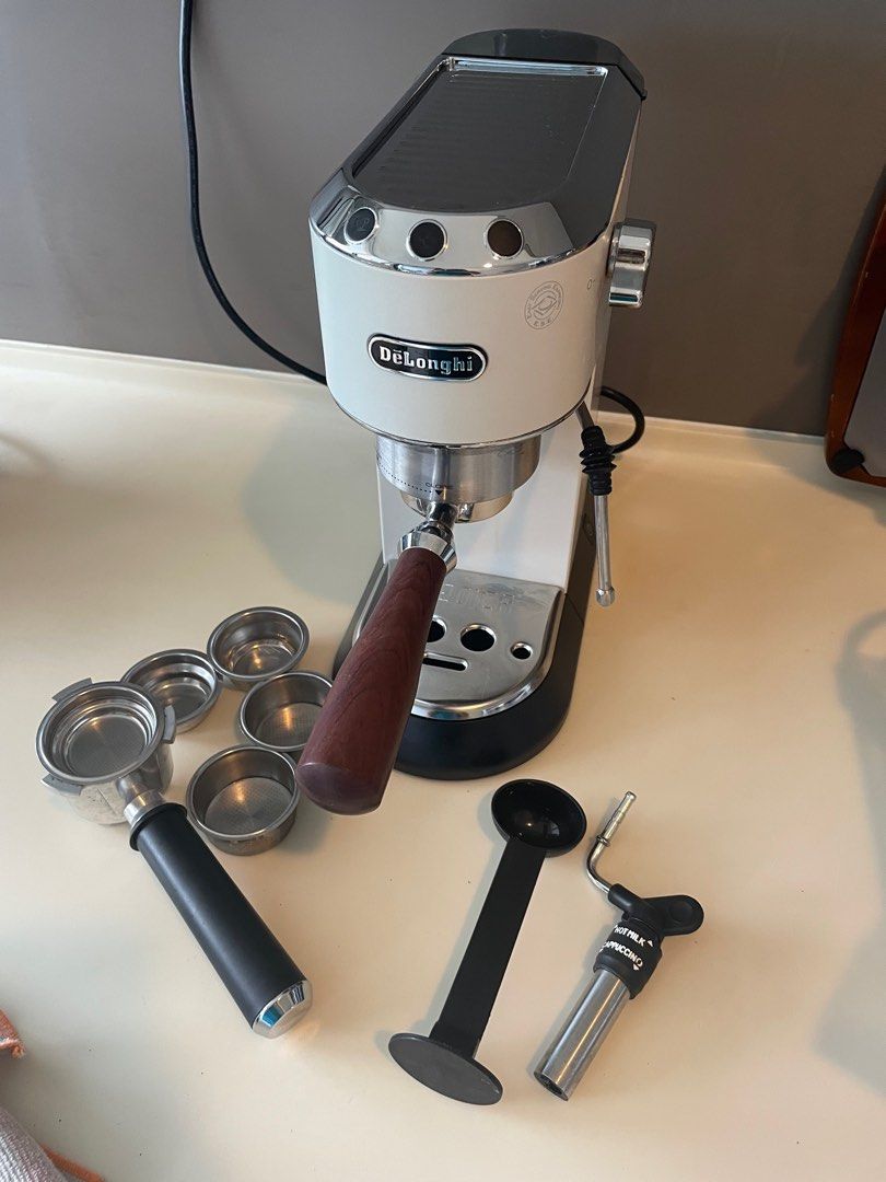 Delonghi dedica coffee machine with extra parts, TV & Home Appliances