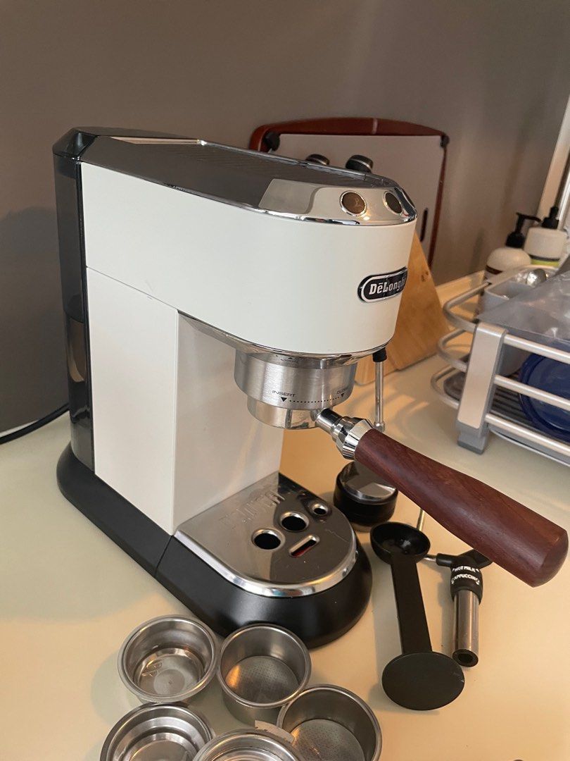 Delonghi dedica coffee machine with extra parts, TV & Home Appliances