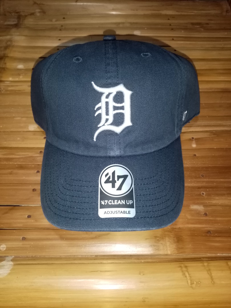 47Brand Detroit Tigers Throwback Navy Strapback Cap