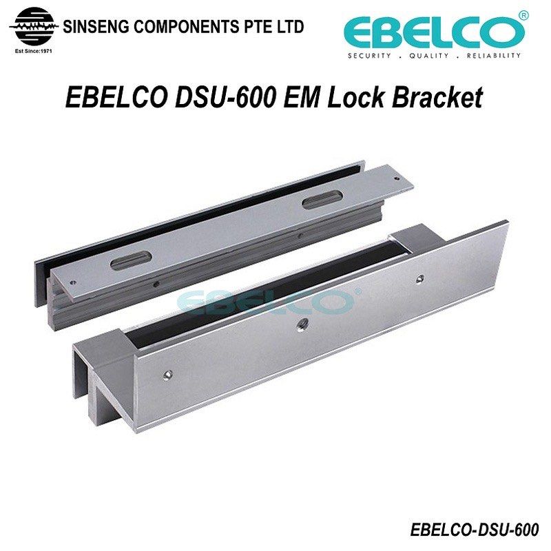 EBELCO DSU600 EM Lock Special U Bracket/ZL Bracket for Frameless Glass