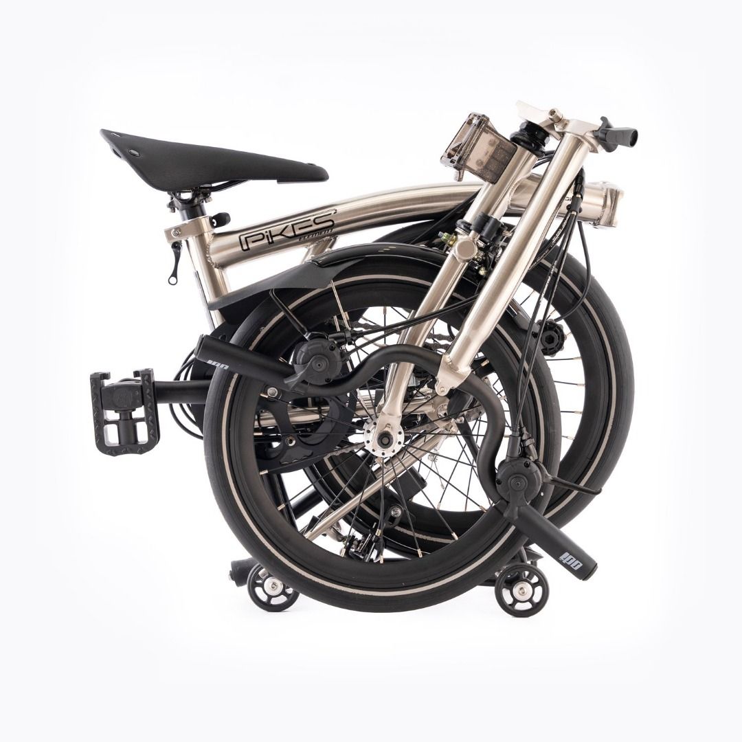 Element Pikes 9 Speed Chrome Trifold Foldable Bicycle