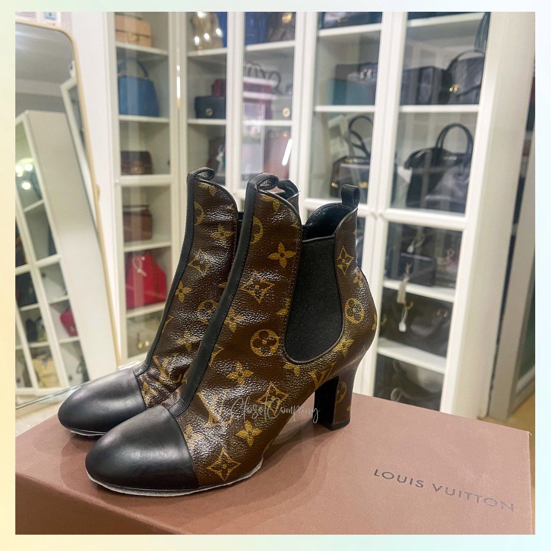Louis Vuitton - Patent Leather Heel High Boots Amarante 38