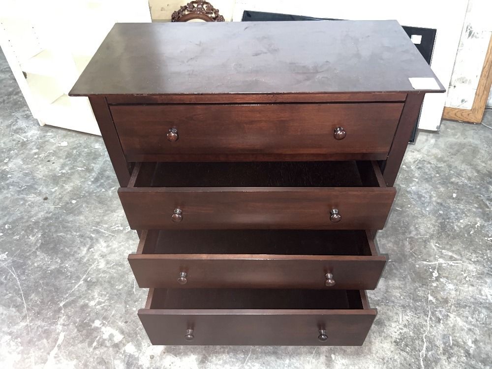 Rubberwood chest sales of drawers